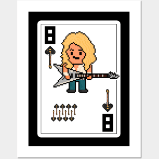 Pixelrockstars Eight of Spades Playing Card Posters and Art